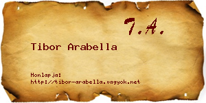 Tibor Arabella névjegykártya